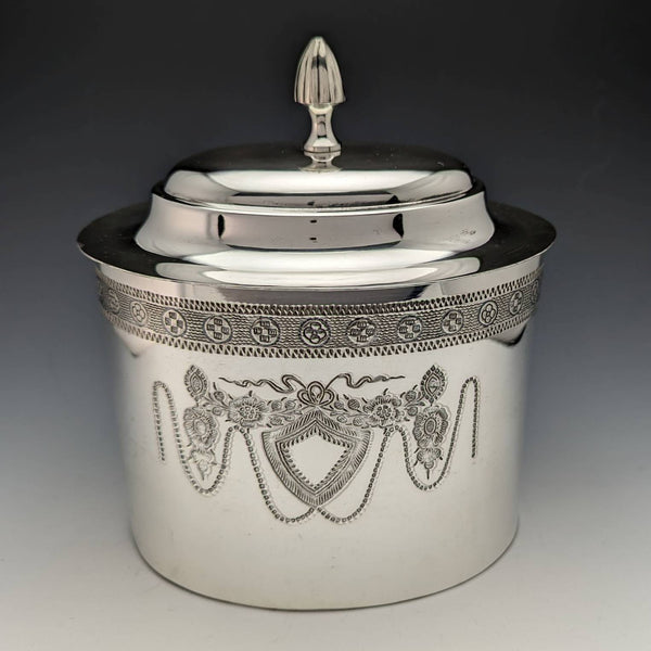 British vintage silver plated biscuit barrel